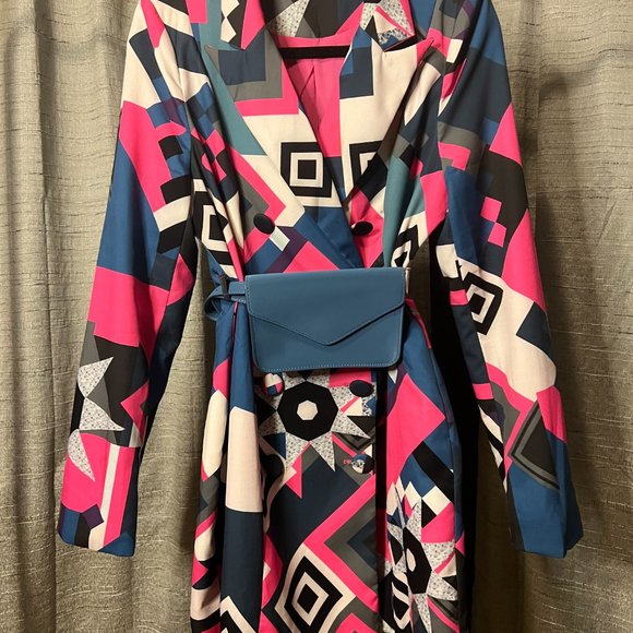 AKIRA Dresses & Skirts - Multi colored Suit Dress w/ Fanny Pack